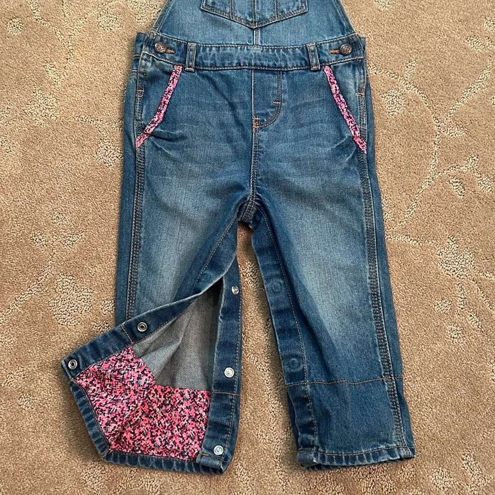 Girls OshKosh Denim Overalls, 24 Months